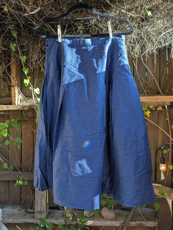 Dresses & Skirts - Navy 100% Silk Midi Skirt